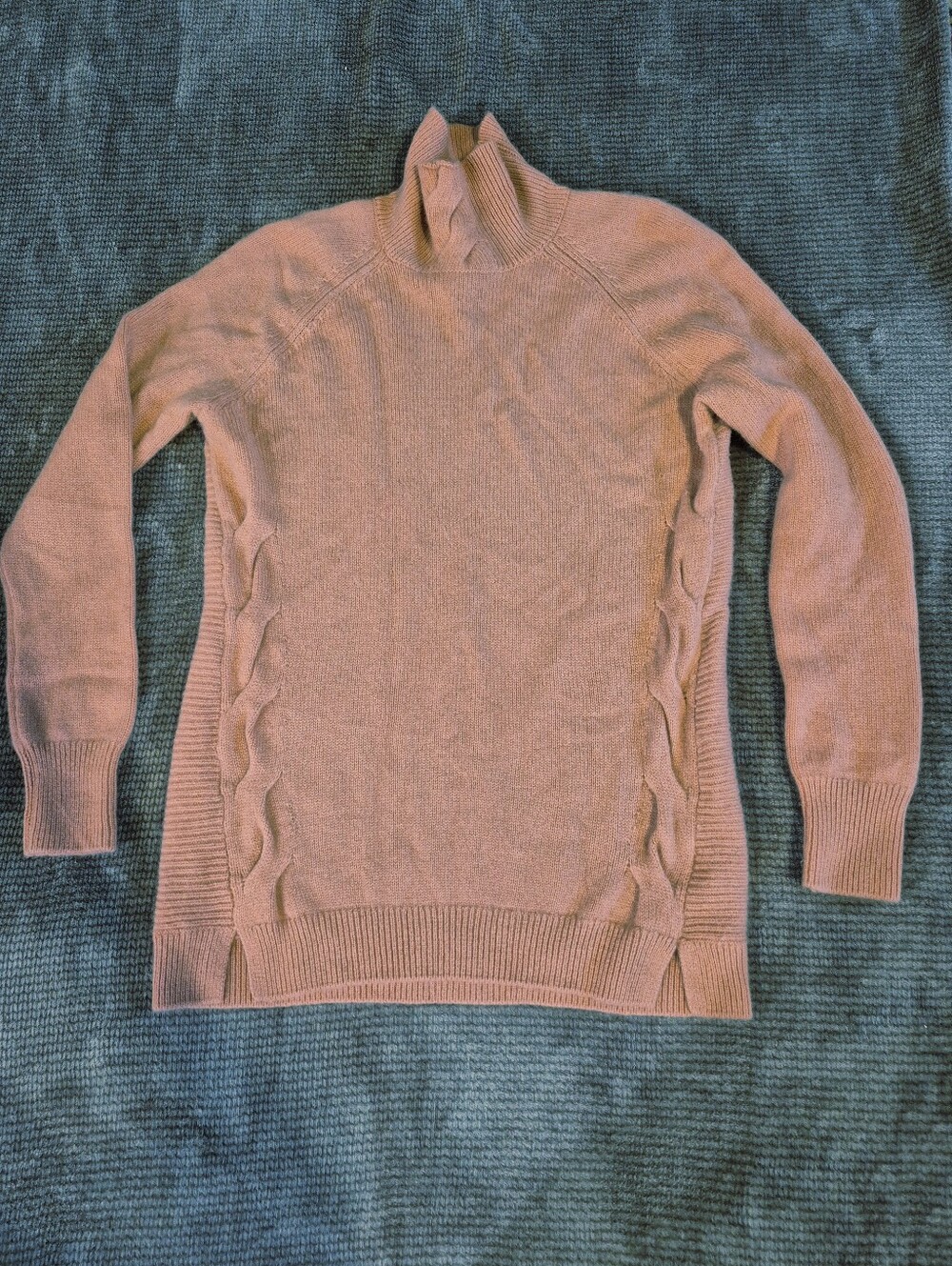 Garnet Hill cashmere Soft Pink Cowl Neck Cozy Romantic Natural Fibers Size M,